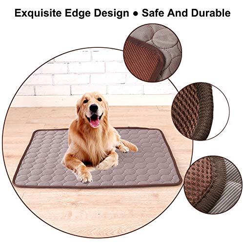 Coppthinktu Cooling Mat for Dogs Summer Dog Pad for Small Medium Large Dogs Cats, Pet Ice Silk Blankets Sleeping Mat, Outd...