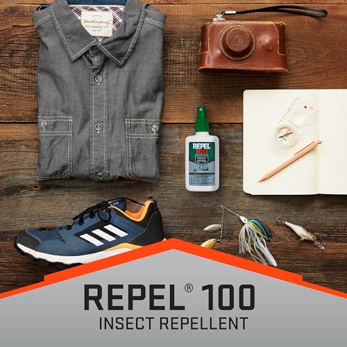 Repel 100 Insect Repellent, 4 Ounces, With DEET, 10-Hour Protection Long-Lasting Insect Repellent Pump Spray Repels Mosqui...