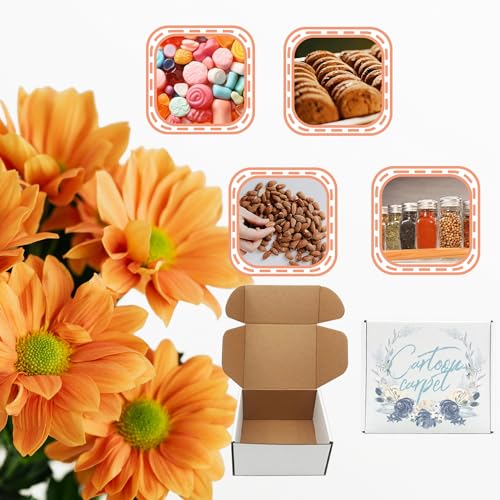 6x5x3 inch Shipping Boxes, White Corrugated Cardboard Box Literature Mailing Shipping Packaging Recyclable Storage Boxes a...