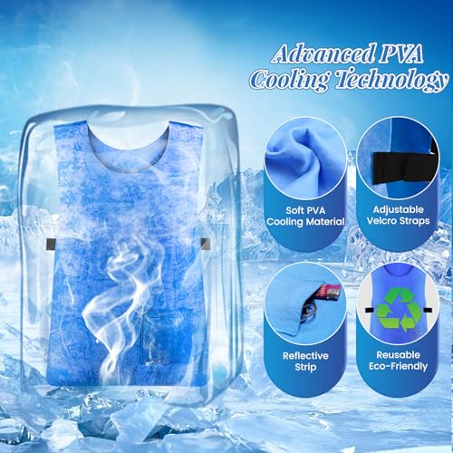 AstraLoom PVA Water-Activated Cooling Vest for Men & Women - Evaporative Ice Vest for Hot Weather, Outdoor Work & MS Relie...