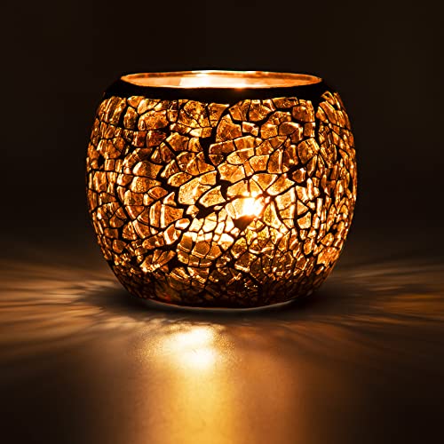 Scented Candle Holder Mosaic Glass Tea Light Holder,Handmade Romantic Glass Tealight Candle Holder for Aromatherapy,Party ...