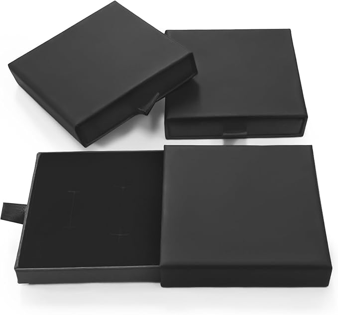 FEOHNS 3 Pack Jewelry Gift Box, Square Cardboard Small Jewelry Gift Box, Drawer Type Jewelry Gift Storage Box for Bracelet...