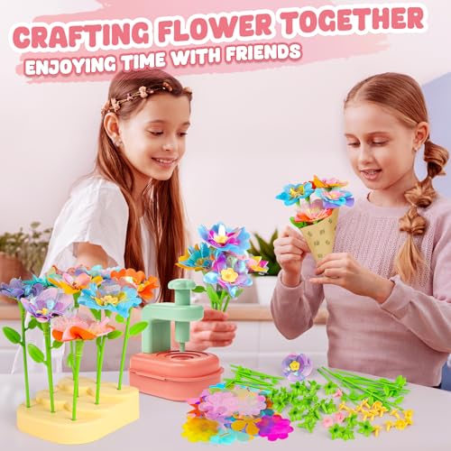 beefunni Flower Bouquet Craft Kit, Mothers Day Crafts for Kids Classroom, DIY Craft Toys for Kids Ages 4-8, Educational Fl...