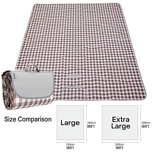 LRUUIDDE Extra Large Picnic Blanket Beach Blankets, Outdoor Foldable Waterproof Sand Mat for Beach Camping Hiking Travel F...