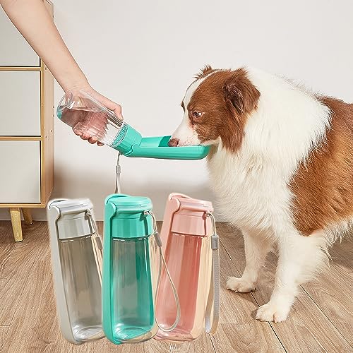 PawSailor Dog Water Bottle Portable for Walking Pet Travel 19 OZ Leak proof Water Bottle Bowl with Drinking Feeder Cat Pup...