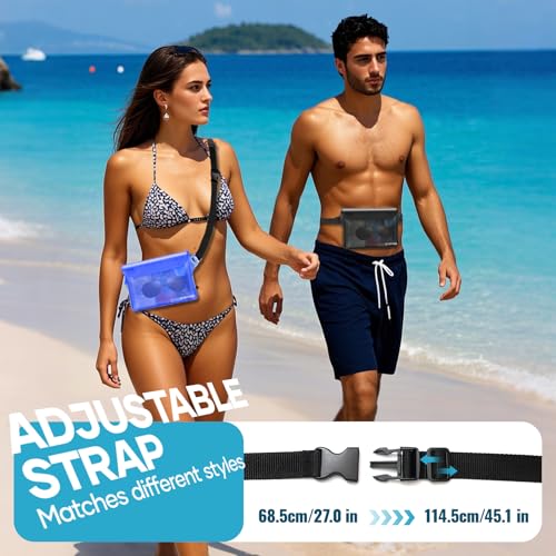 Waterproof Bag Fanny Packs for Women, Cruise Vacation Essentials Waterproof Pouch for Phone Passport Purse, Floating Dry B...
