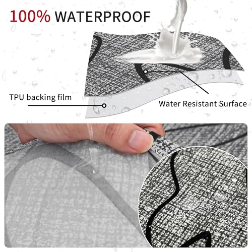 FORCHEER Waterproof Patio Cushion Covers 20x20 Floral Printed Stretch Outdoor Cushion Seat Covers Set of 2 Wicker Chair Wa...
