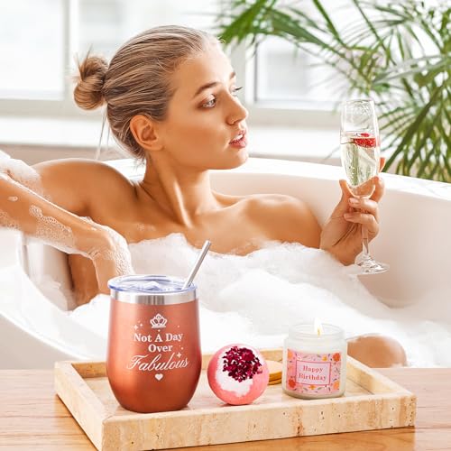 Birthday Gifts for Women,Unique Happy Birthday Gift for Her, Relaxation Spa Bath Birthday Gift Baskets for Female ,Gifts I...