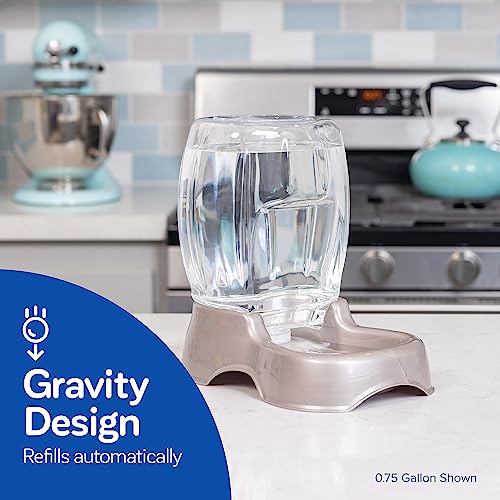Petmate Pet Cafe Cat and Dog Water Dispenser - Water Bowl for Cats and Dogs, USA Made, 1.5 GAL, Pearl Ash Blue