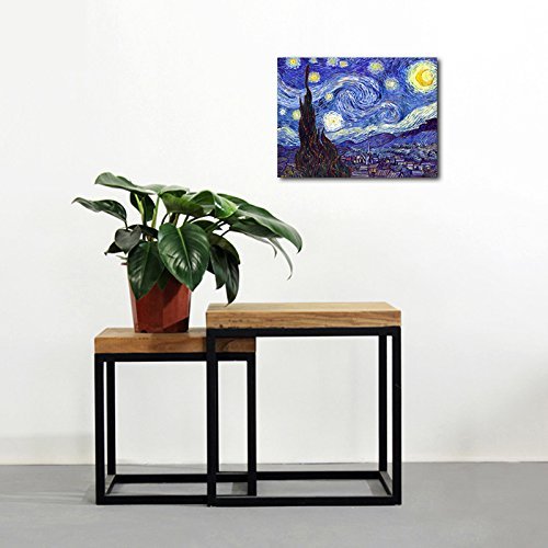 Wieco Art Starry Night Canvas Print of Van Gogh Oil Paintings Reproduction Modern Canvas Print Artwork Abstract Landscape ...