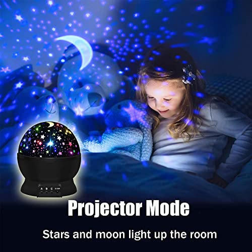 Night Light for Kids,Boys Toys for 3 4 5 6 7 8 Year Old Boys,Star Projector 360 Degree Rotation - 4 LED Bulbs 16 Light Col...