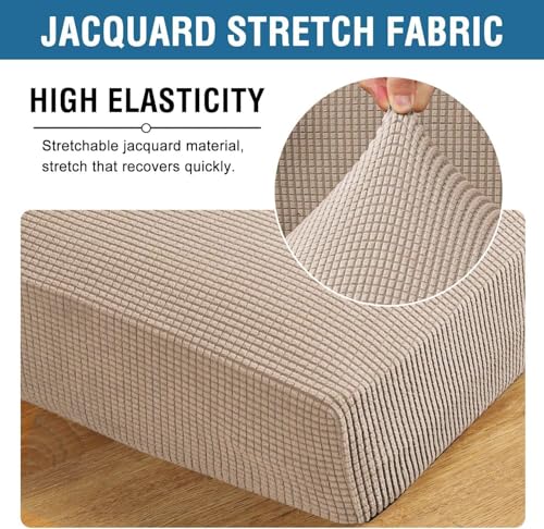 H.VERSAILTEX Super Stretch Individual Seat Cushion Covers Sofa Covers Couch Cushion Covers Slipcover Sets Thick Jacquard T...