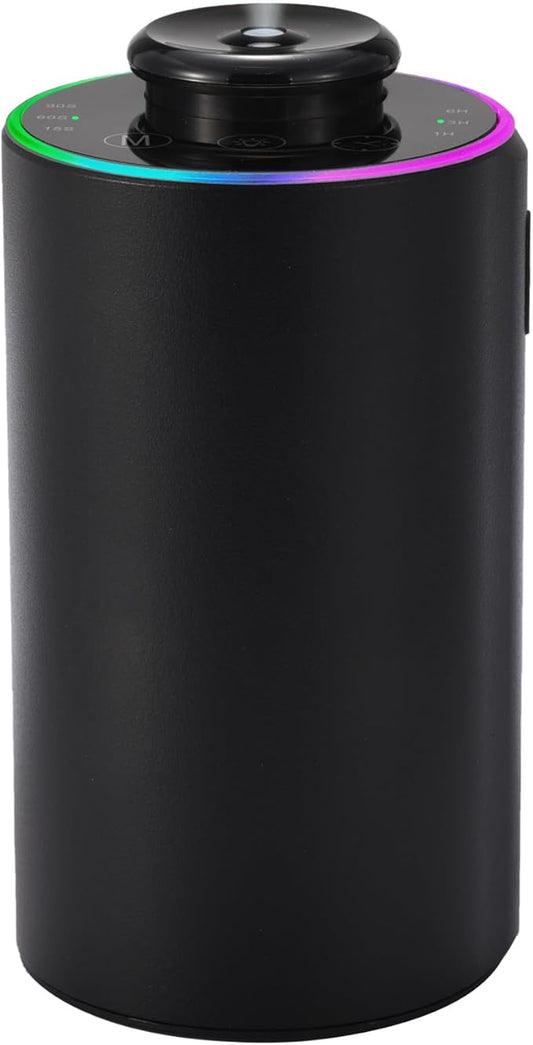 Waterless Essential Oil Diffuser with 8 Color LED Night Light, 3 Mist Levels & Timers, Portable Rechargeable Aromatherapy ...