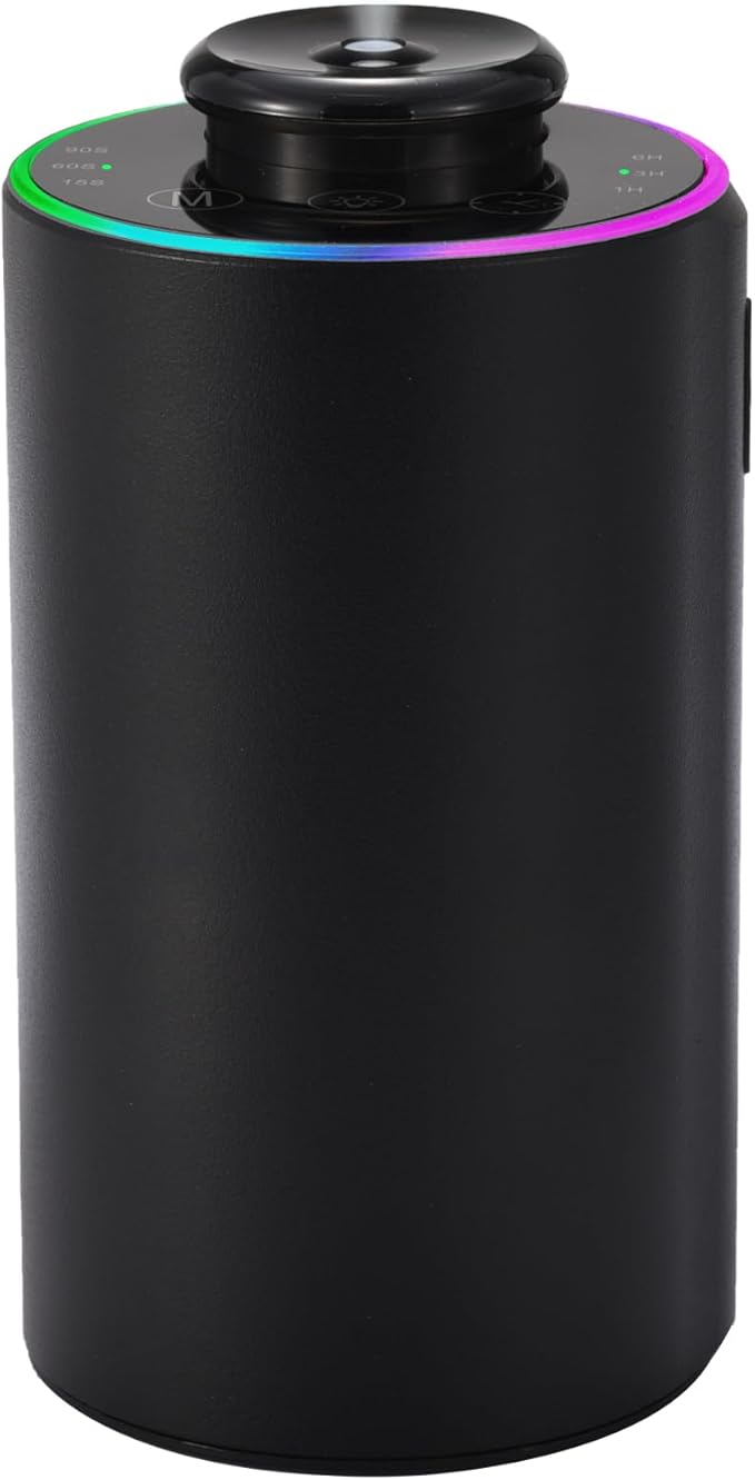 Waterless Essential Oil Diffuser with 8 Color LED Night Light, 3 Mist Levels & Timers, Portable Rechargeable Aromatherapy ...