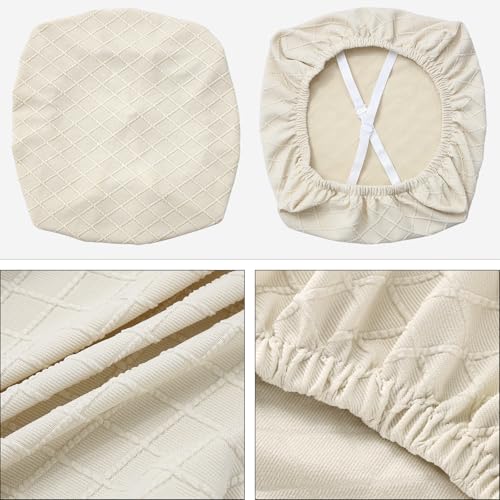 Fuloon Stretch Chair Seat Covers 2 PCS, Removable Washable Dining Chair Covers Anti-Dust Dining Room Seat Cushion Slipcove...