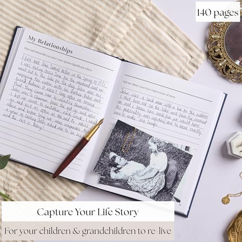 Bibi & Beau Legacy Story Journal – My Life in Writing | Guided Memory Book for Grandma, Grandpa, Mom, Dad | Thoughtful Kee...
