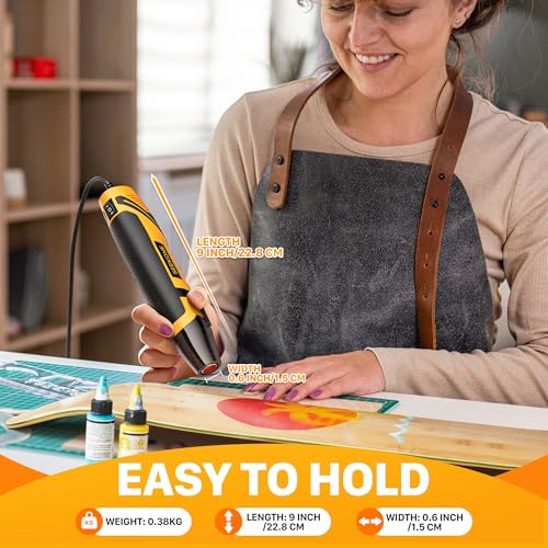 SEEKONE Mini Heat Gun, 350W 2-Temp Settings 500℉ & 842℉（260℃& 450℃） Fast Heat Hot Air Gun Tool with Reflector Nozzle and ...