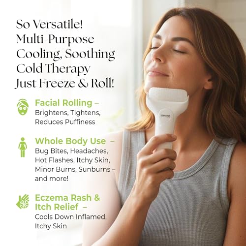 Loma Lux Cool IT! ICE Roller – Multi-Purpose Face & Body Cold Therapy for Skin Itch, Puffiness, Eczema, Minor Burns & Sunb...