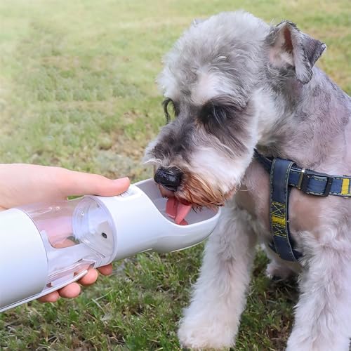 4-in-1 Dog Water Bottle for Walking & Travel – Leakproof Portable Pet Water Dispenser with Bowl, Poop Bag Holder & Shovel...