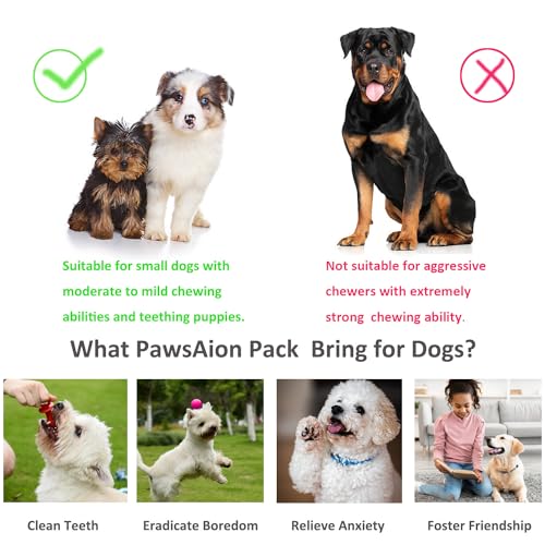 PawsAion Puppy Toys Set - 20 Pack Pink Dog Chew Toys for Teething Small Breeds - Tough Rope Toys for Puppies, Cute Soft Ru...