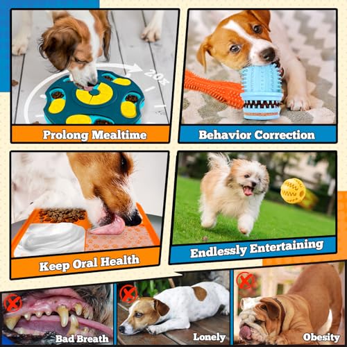 PETCARE 9 PCS Interactive Enrichment Dog Puzzle Toy Set, Mentally Stimulating Cognitive Dogs Toys for Small Medium Smart D...