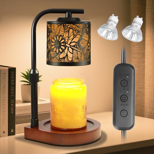 Maromamix Candle Warmer Lamp with Timer & Dimmer- Electric Wax Melt Warmer with Adjustable Height for Scented Candles, Hom...