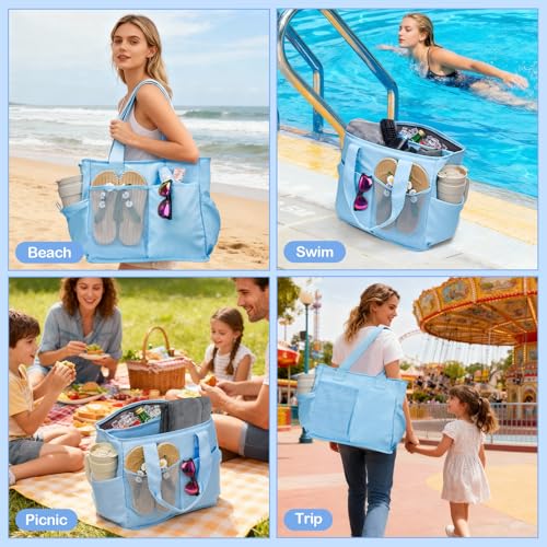 Odoland Soft Cooler Bag - Leakproof & Insulated, 2-in-1 Collapsible Design, Dry/Wet Separation, Large Soft Sided Cooler wi...