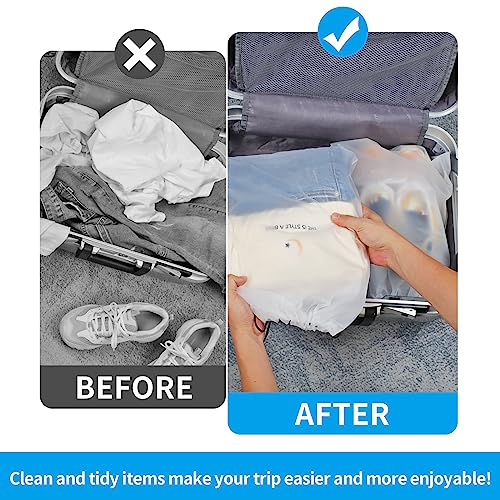 COIDEA, Waterproof Travel Drawstring Shoe Bags for Packing, Storage, Travel Essentials for Men and Women, 15.7 x 11.8 inch...