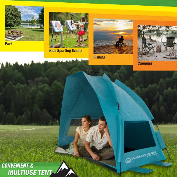 Beach Tent Sun Shelter - UPF50+ UV Protection Portable Sun Canopy for Beach Cabana - 2-3 Person Pop Up Beach Tent - Beach ...