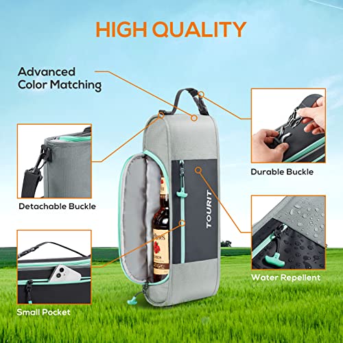 TOURIT Cooler Bag - 6-Can Insulated Sleeve, Small Soft Golf Accessories for Men, Fits Discreetly in Golf Bag