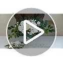 Piklado Wedding Decor Pack of 2 Welcome Sign Flower Backdrop Garland for Ceremony Reception Wall Easel Home Decoration Ent...