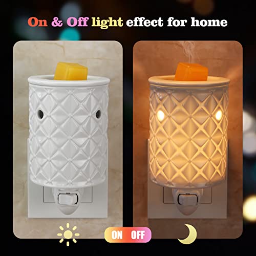 STAR MOON Ceramic Wax Melt Warmer, Plug in Wax Warmer for Scented Wax, Scentsy Wax Warmer for Fragrance Oil, Night Light W...