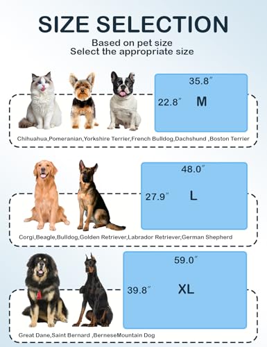 YOUWE7 Dog Cooling Mat, Reversible Self-Cooling Mat for pet, Cool Fabric Top & Velvet Back, Portable Ice Cool Fabric Dog B...