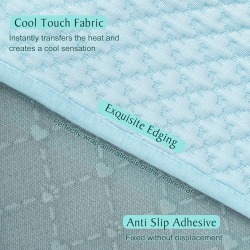 SuBleer Upgraded Self-Cooling Dog Mat - Breathable Pet Cooling Pad for Dogs & Cats, Indoor & Outdoor Use, Washable Cooling...
