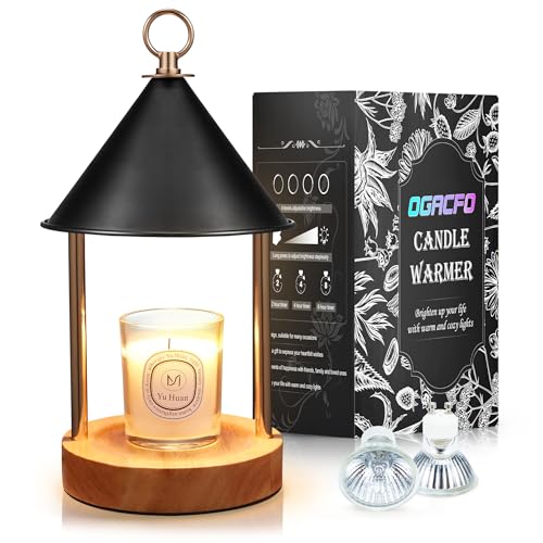 OGACFO Candle Warmer Lamp with Timer and Dimmable, Birthday Gifts Women Mom, Flameless Wax Warmer with Anti-Scald Bi Metal...