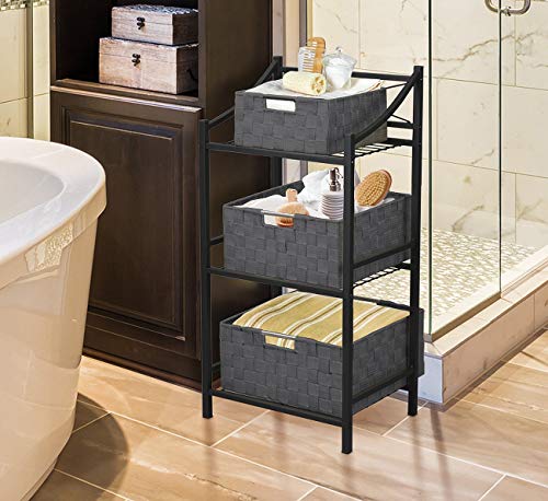 Sorbus Storage Baskets for Organizing (Set of 7), Mesh Hand-Woven Design, Linen Closet Organizers and Storage, Organizer S...