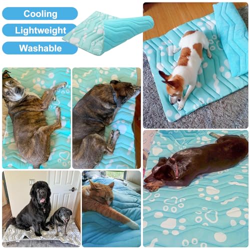 BEAUTYZOO Upgrade Dog Cooling Mat Extra Large, Reversible Self-Cooling Mat for Dogs, Thicken Pet Ice Cool Pad Blanket for ...