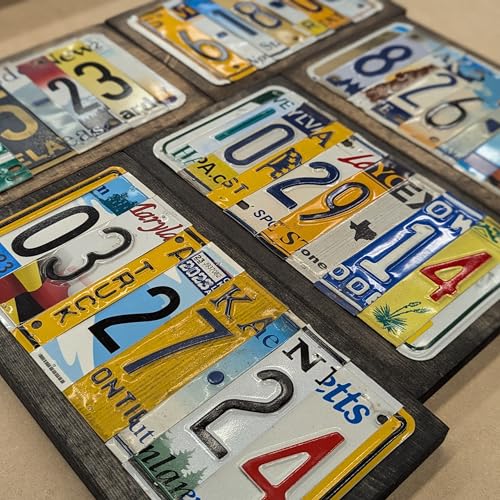 Personalized License Plate Date Sign – Custom Anniversary Sign – Handmade from Real Cut License Plates – Wedding, 10th Ann...