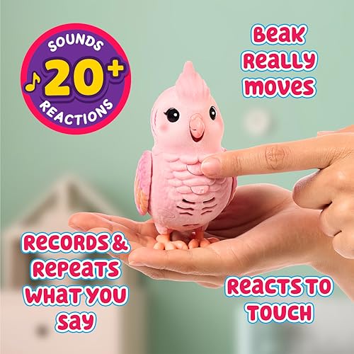 Little Live Pets My Really Real Talking Bird Toy & Cage - Rosie, Interactive Voice Repeating Toy, 20+ Sounds & Reactions, ...