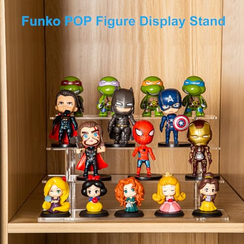 HENABLE 4 Tier Acrylic Perfume Organizer Stand, Clear Display Risers for Perfume, Cologne, Cosmetic, Skincare, Funko POP, ...