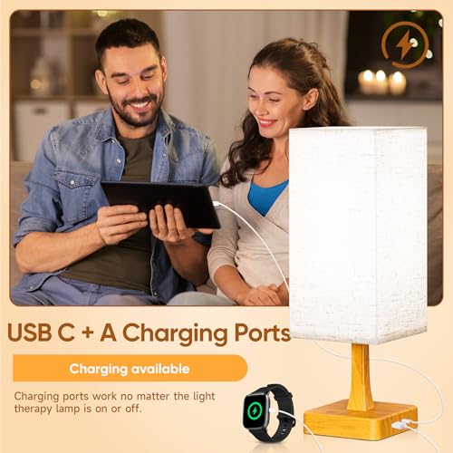 Light Therapy Lamp 10000 Lux Therapy Light with Remote, Upgrade Size, 3 Color Temperatures, 5 Brightness Level Full Spectr...