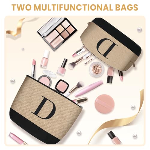 BAGAIL Initial Tote Bag, Personalized Birthday Gifts for Women, Teacher, Friends, Mom, Wedding, Monogrammed Beach Bag