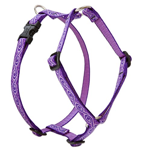 LupinePet Originals 1/2" Jelly Roll 9-14" Adjustable Roman Dog Harness for Extra Small Dogs