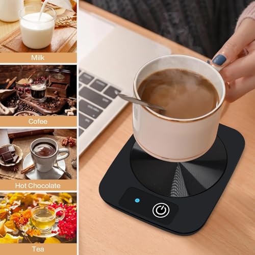 Candle Warmer & Coffee Mug Warmer, Electric Coffee Warmer with Aluminum Metal Panel, 131℉ Beverages Coffee Warmer for Heat...