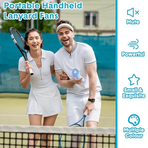 Rossesay 3 Pcs Mini Portable Fan Handheld Battery Operated Portable Small Personal Fans for Summer Travel Beach Indoor Out...