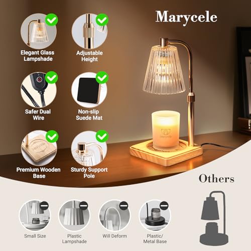 Marycele Candle Warmer Lamp with Timer, Wax Melt Warmer for Jar Candles, Christmas Birthday Gifts for Women Mom Sister Fri...
