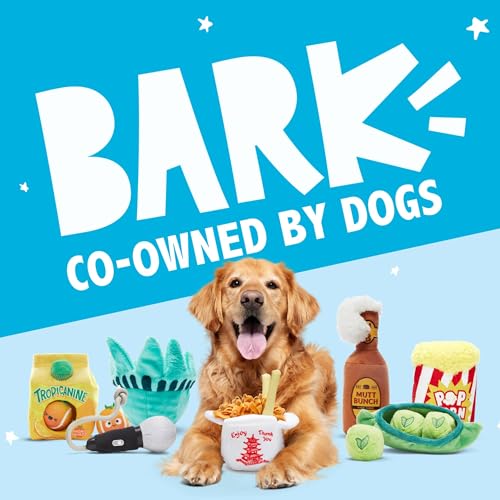 Barkbox Animal Squeakers 4-in-1 Interactive Plush Dog Toy - Squeaky Dog Toys with Crinkle Box and Treat-Hiding - for Extra...