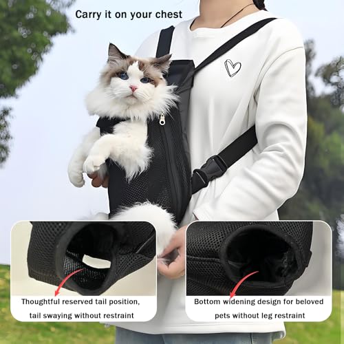 Pet Carrier Backpack, Adjustable Pet Front Carriers for Small Medium Dogs Cats 5-18 Lbs, Legs Out, Dog Cat Carrier Backpac...