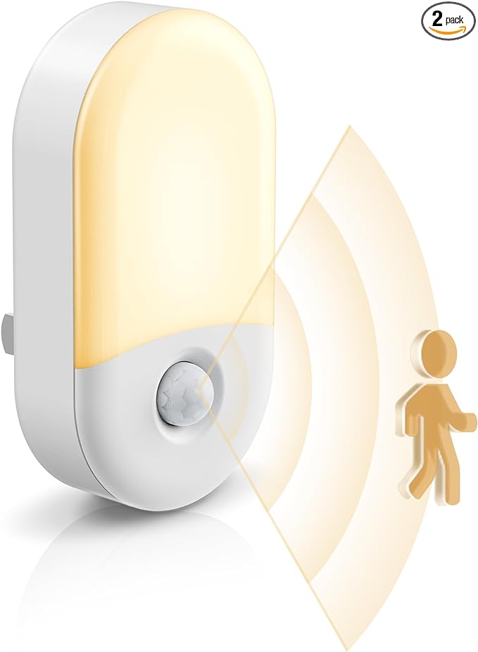 L LOHAS LED Motion Sensor Night Light, 2Pack, Motion Activated Night Light, Night Lights Plug into Wall Motion Sensor, 300...