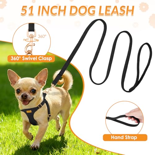 SlowTon Dog Harness Small Sized Dog - Soft XXS Dog Harness and Leash Set No Pull No Chock, Adjustable Lightweight Puppy Ha...